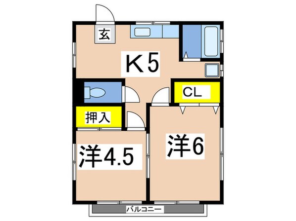 大武ハイツの物件間取画像